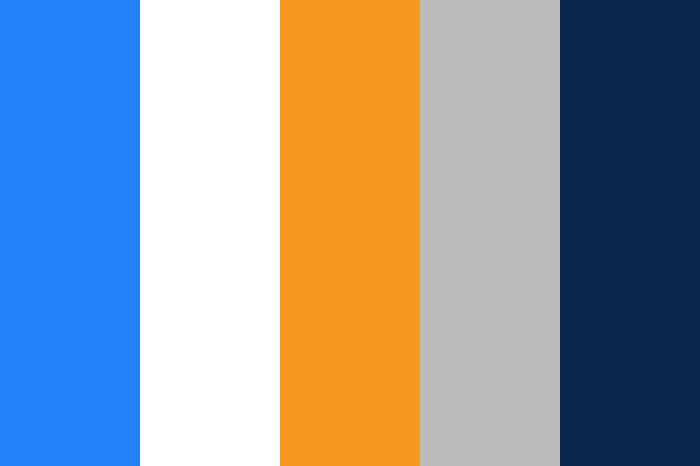 Kombinasi warna orange dan biru